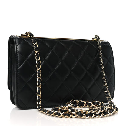 Chanel Lambskin Quilted Trendy CC Wallet On Chain WOC Black 3 of 12