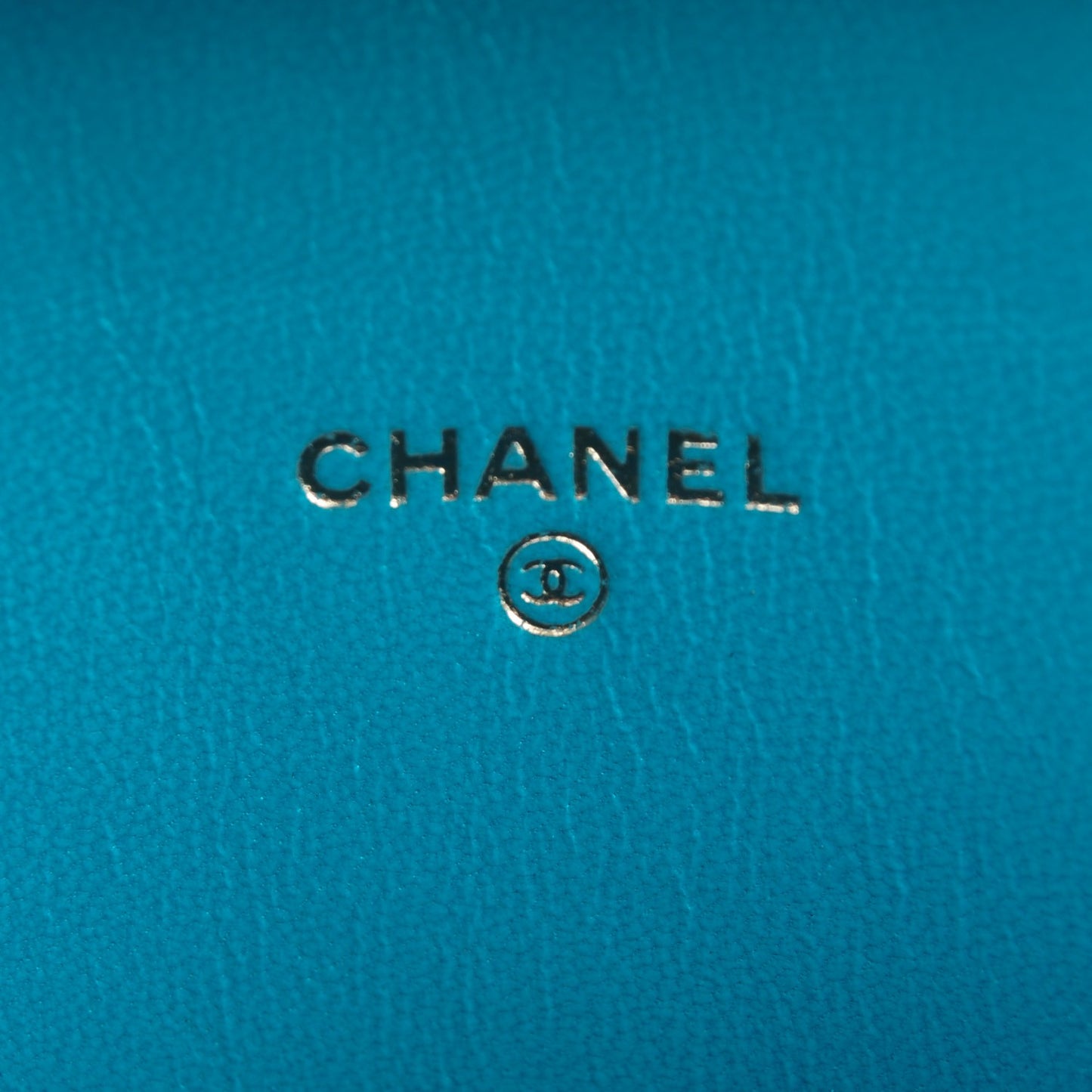 Lambskin Camellia Embossed iPad Case Turquoise