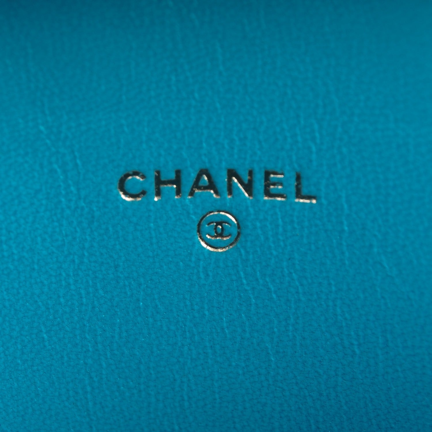 Chanel Lambskin Camellia Embossed iPad Case Turquoise 5 of 7