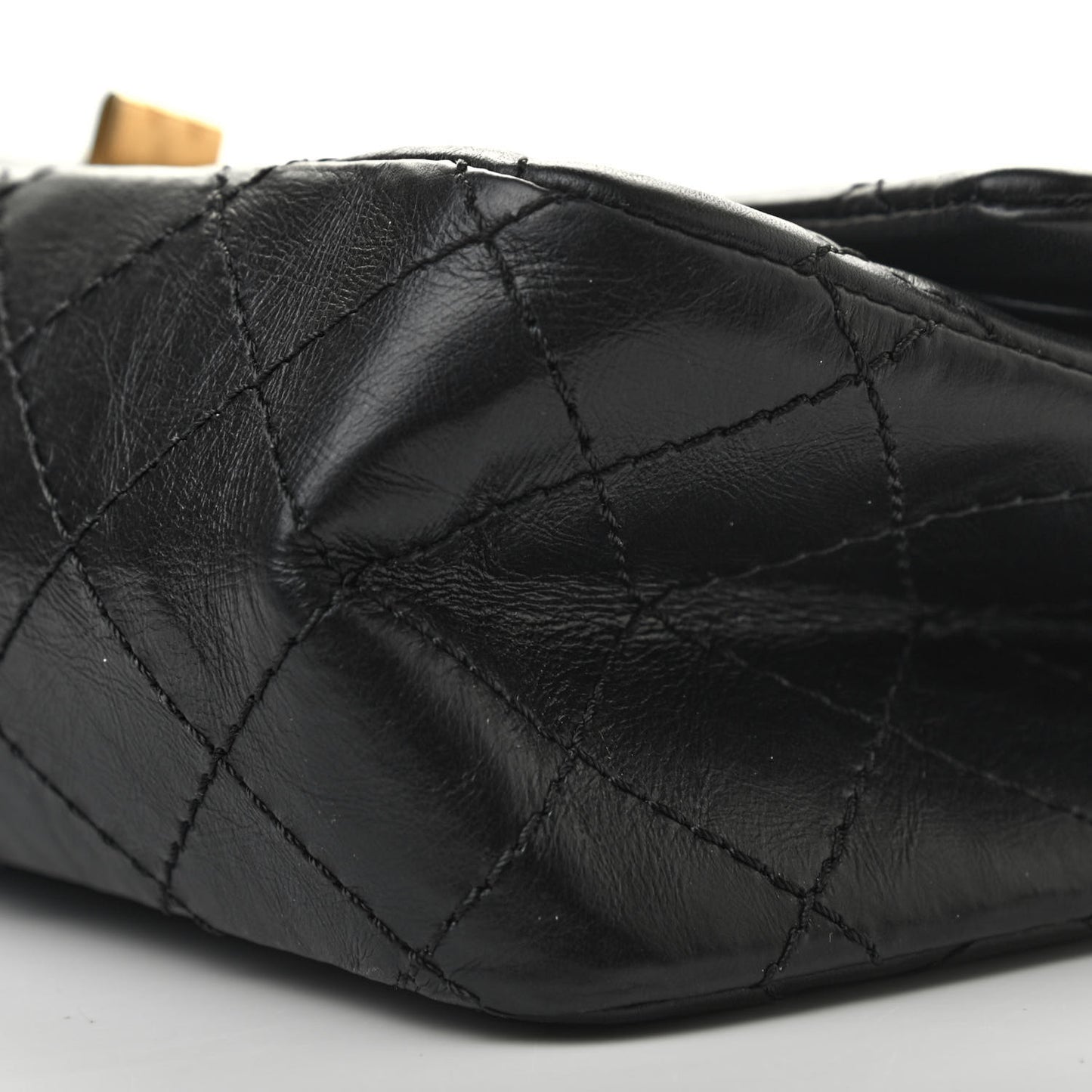 Aged Calfskin Quilted 2.55 Reissue 225 Flap Black