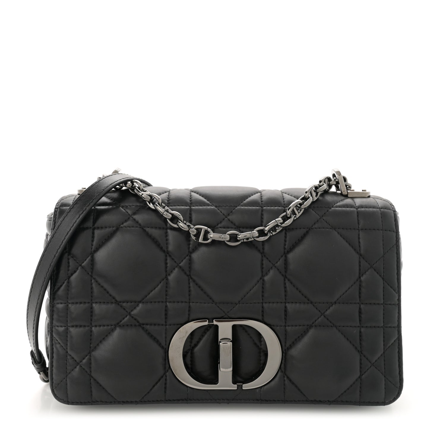 Calfskin Macrocannage Medium Caro Bag Black
