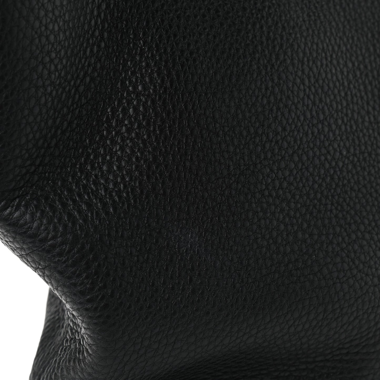 Grained Calfskin Rockstud Shoulder Tote Black