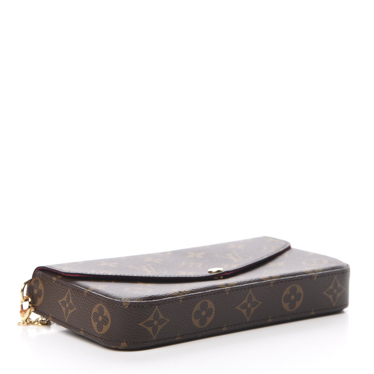 Monogram Pochette Felicie Chain Wallet Fuchsia