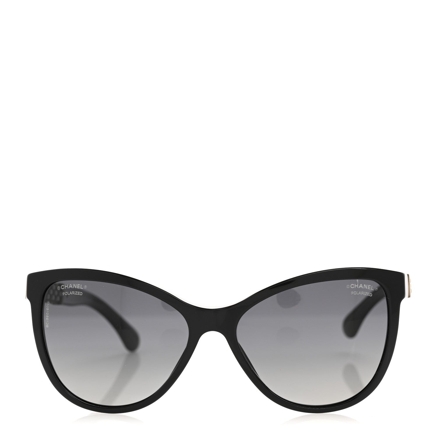 Chanel Acetate Polarized Cat Eye Chain Sunglasses 5326 Black 2 of 9