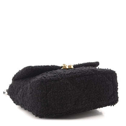 Chanel Tweed Quilted Medium 19 Flap Black 4 of 10