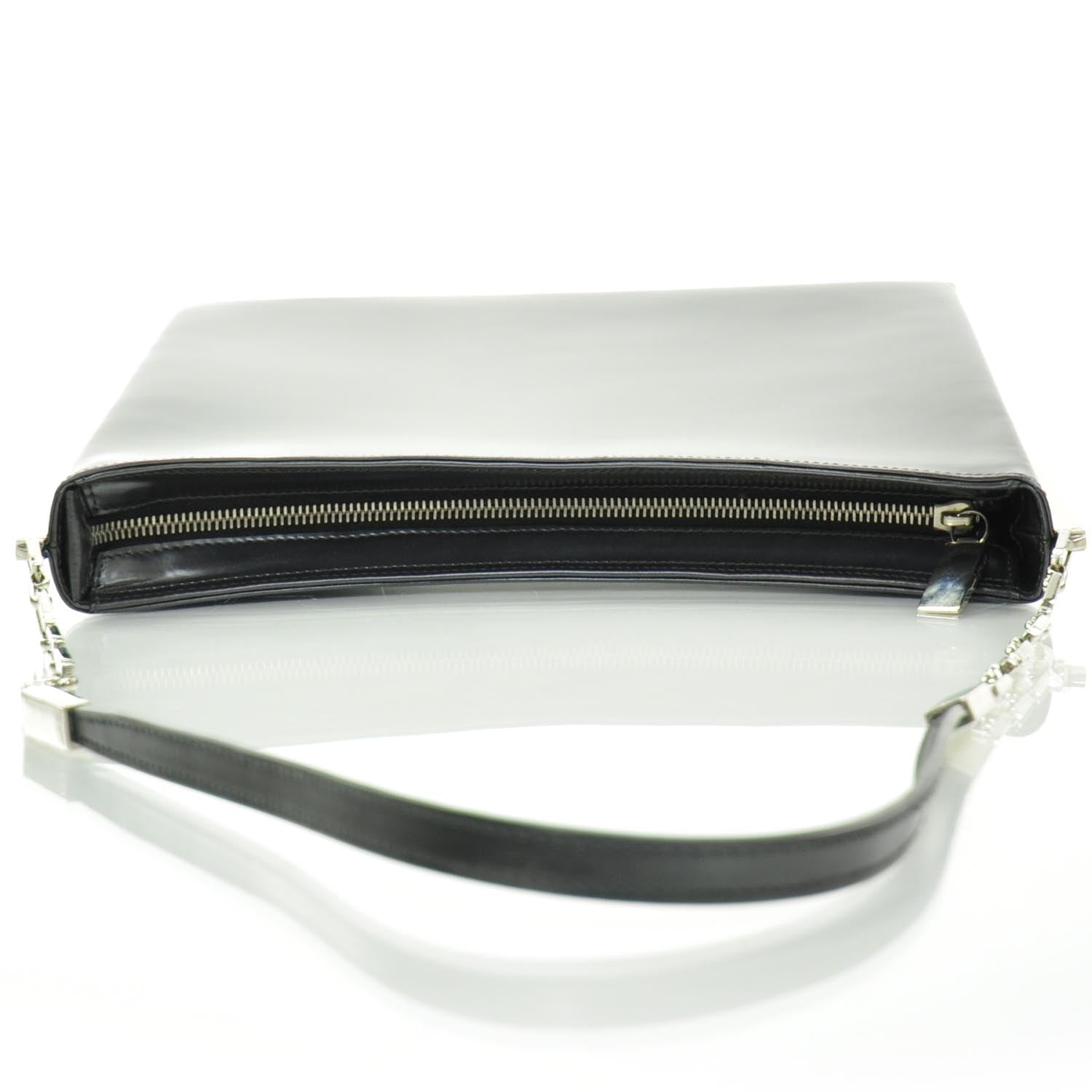 FASHIONPHILE SALVATOREFERRAGAMOSmoothCalfskinBoxShoulderBagAnthracite 5 of 7