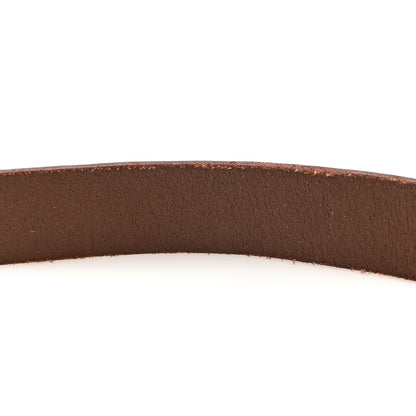 Saint Laurent Vegetable Tanned Square Buckle Belt 85 34 Dark Brown Chocolate 6 of 6