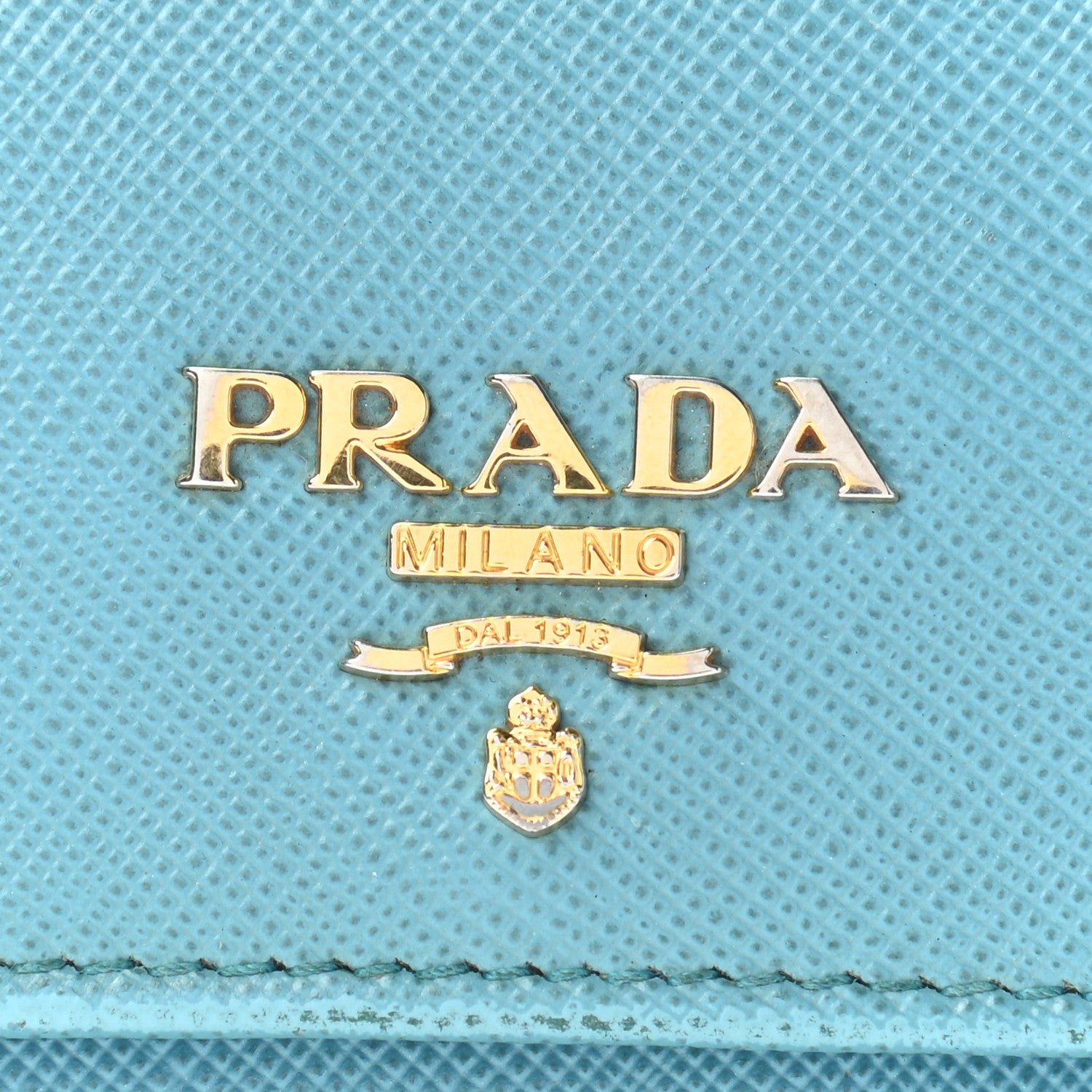 Prada Saffiano Metal Continental Flap Wallet Turchese 10 of 13