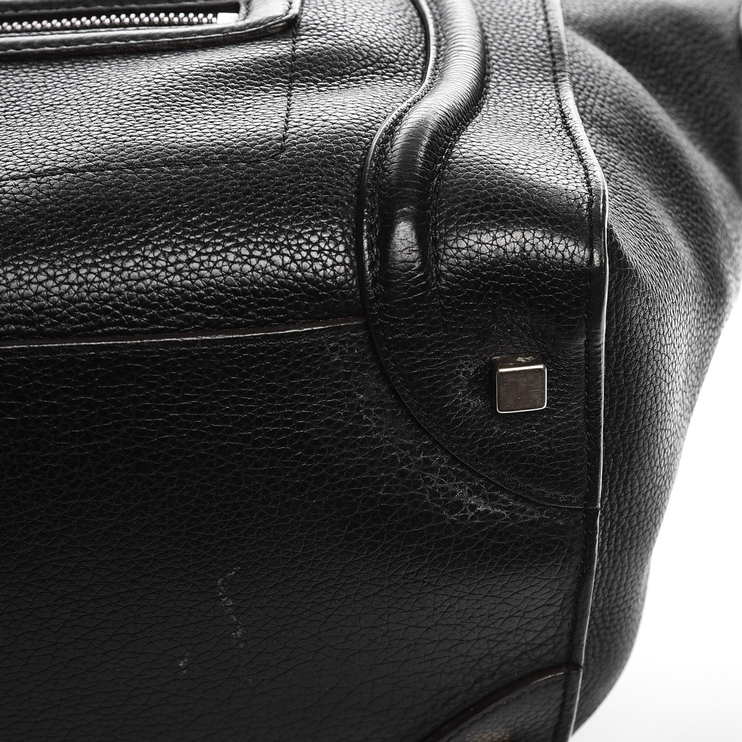 Celine Drummed Calfskin Mini Luggage Black 12 of 14