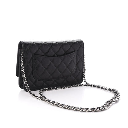 Chanel Caviar Quilted Wallet On Chain WOC Black 3 of 12