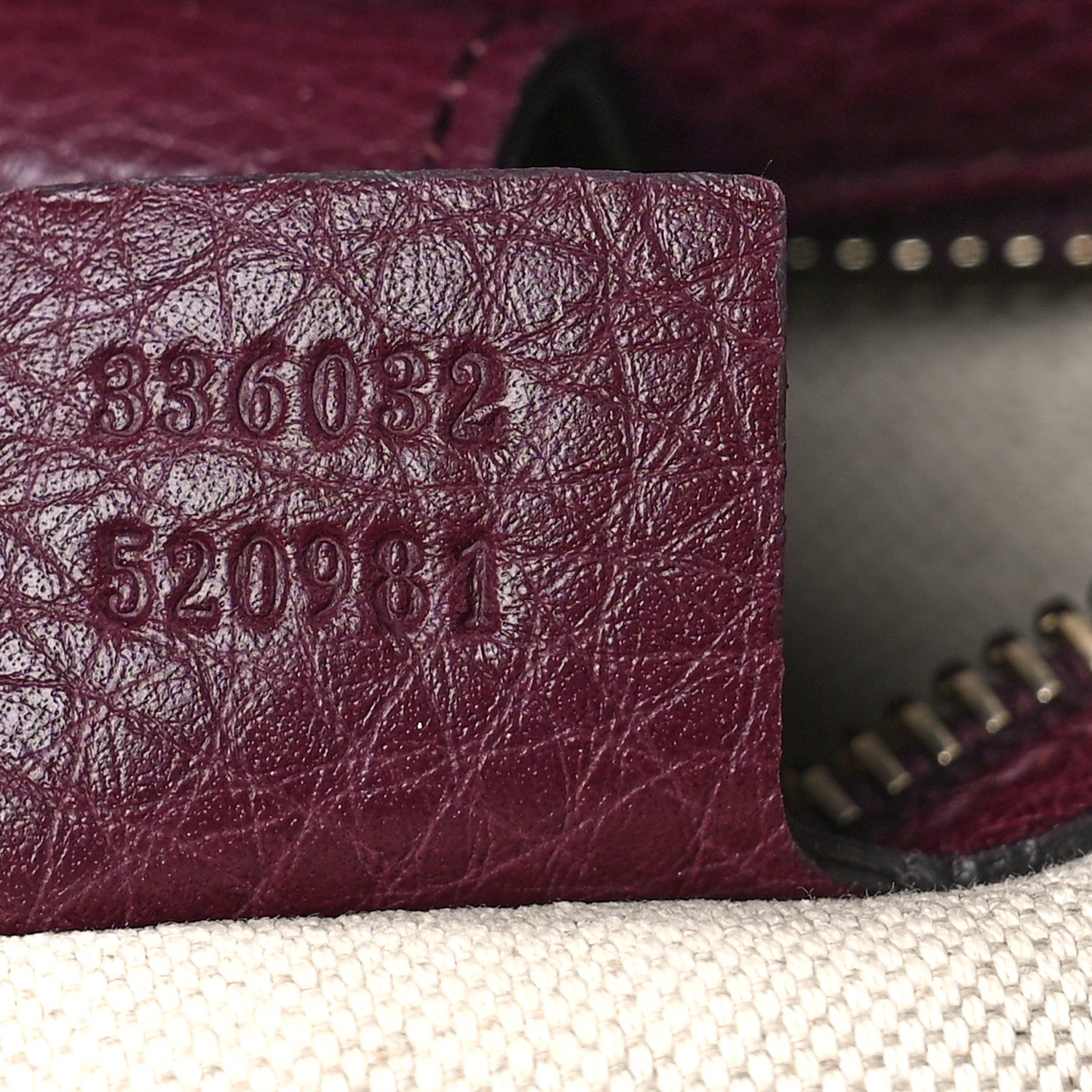 Gucci Calfskin Small Bamboo Shopper Tote Burgundy 6 of 8