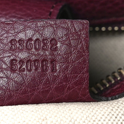 Gucci Calfskin Small Bamboo Shopper Tote Burgundy 6 of 8