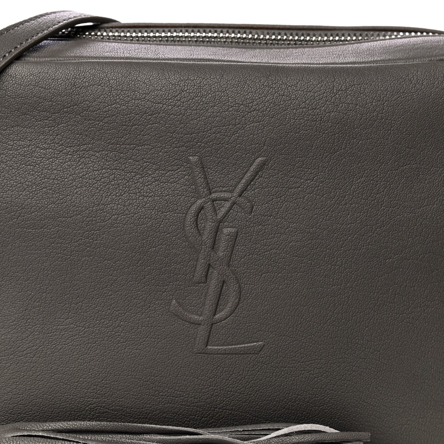 Saint Laurent Lambskin Monogram Small Lou Camera Bag Asphalt 12 of 13