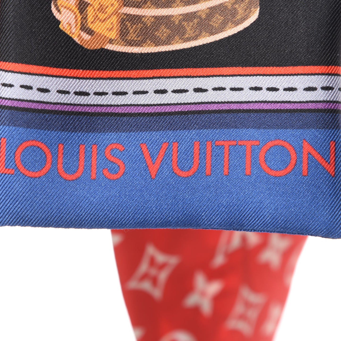 Silk Monogram Superstition Bandeau Black