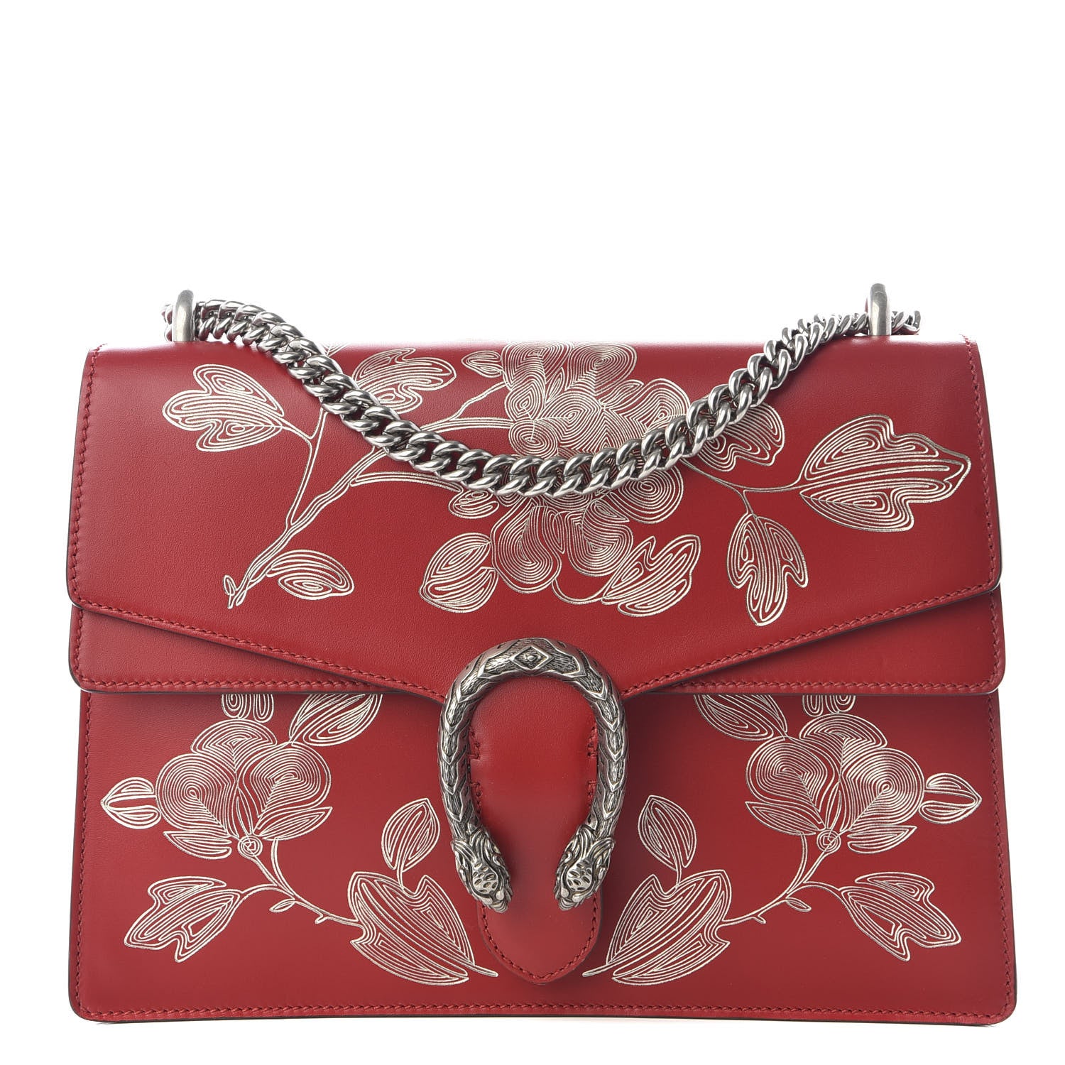 Gucci Calfskin Chinese New Year Medium Dionysus Shoulder Bag Hibiscus Red 1 of 9