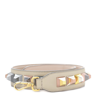 Fendi Calfskin Studded Strap You Gold Silver 1 of 4