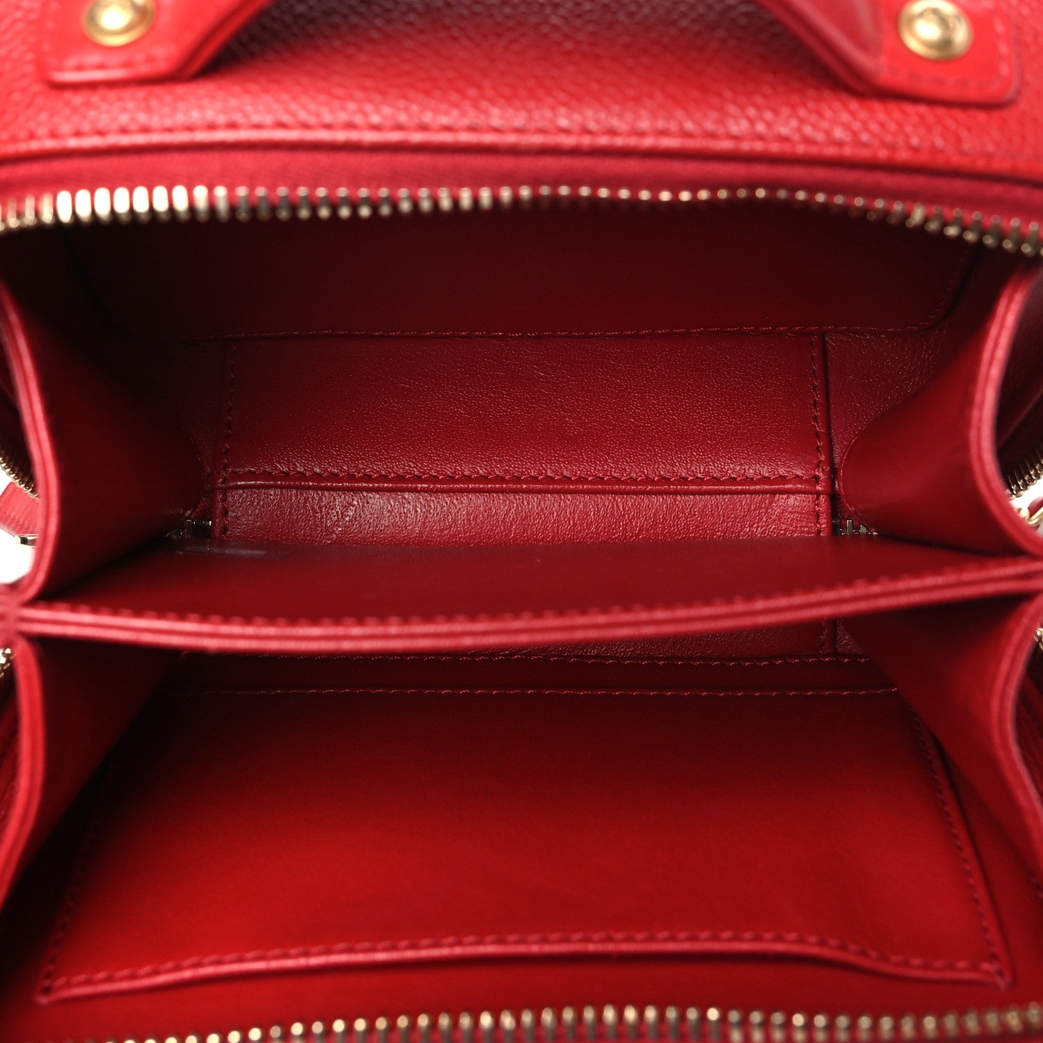 Chanel Caviar Quilted Small CC Filigree Vanity Case Red 5 of 10