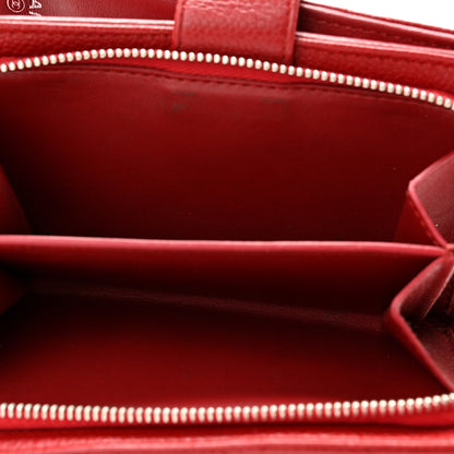 Chanel Caviar Quilted Zipped Pocket Wallet Red 7 of 20
