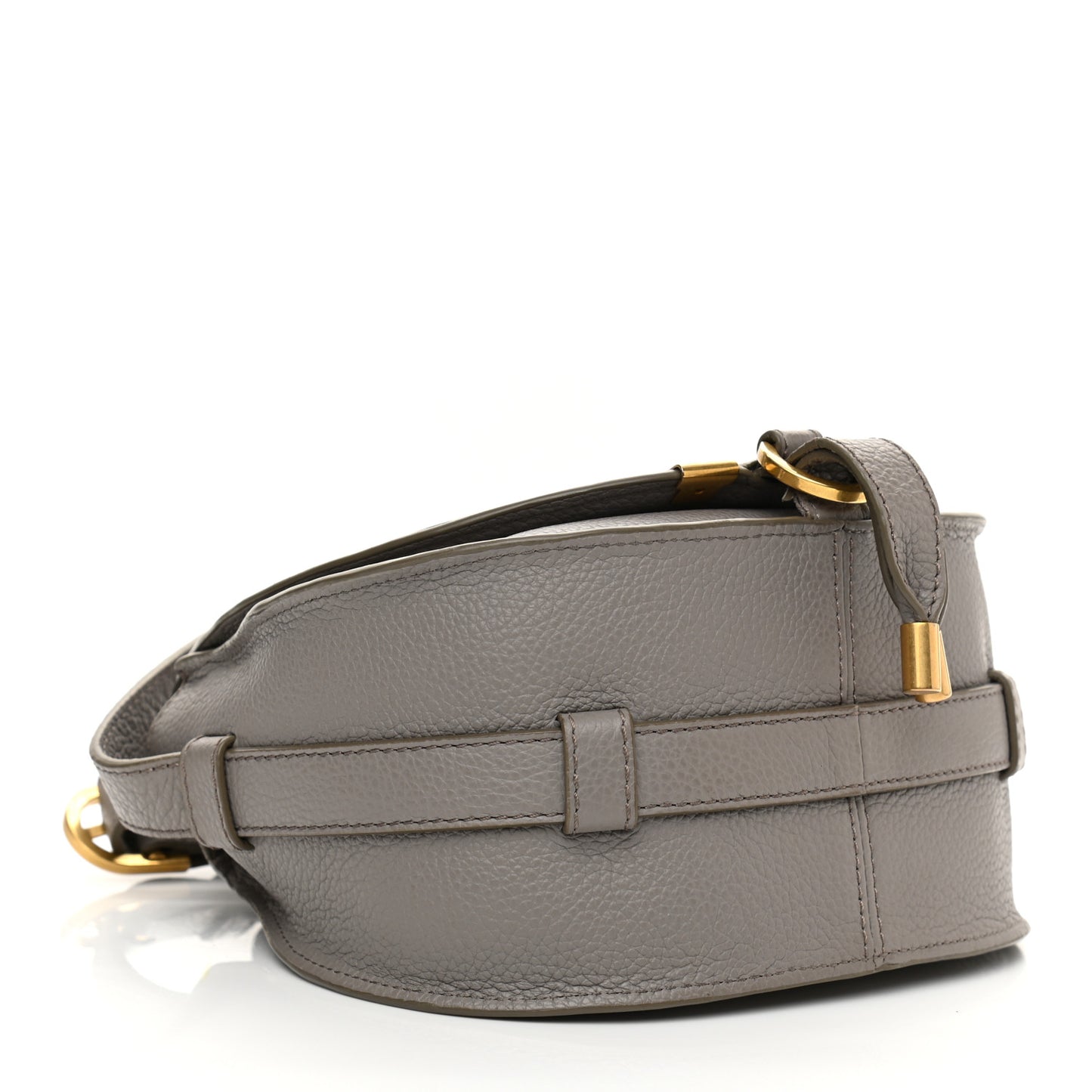 Calfskin Mini Marcie Round Crossbody Bag Cashmere Grey