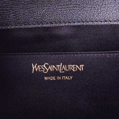 Saint Laurent Calfskin Monogram Large Belle De Jour Clutch Black 6 of 8
