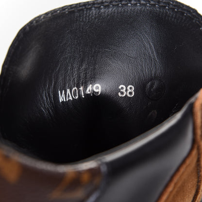 Louis Vuitton Suede Calfskin Monogram Laureate Platform Desert Boots 38 Cognac 19 of 22
