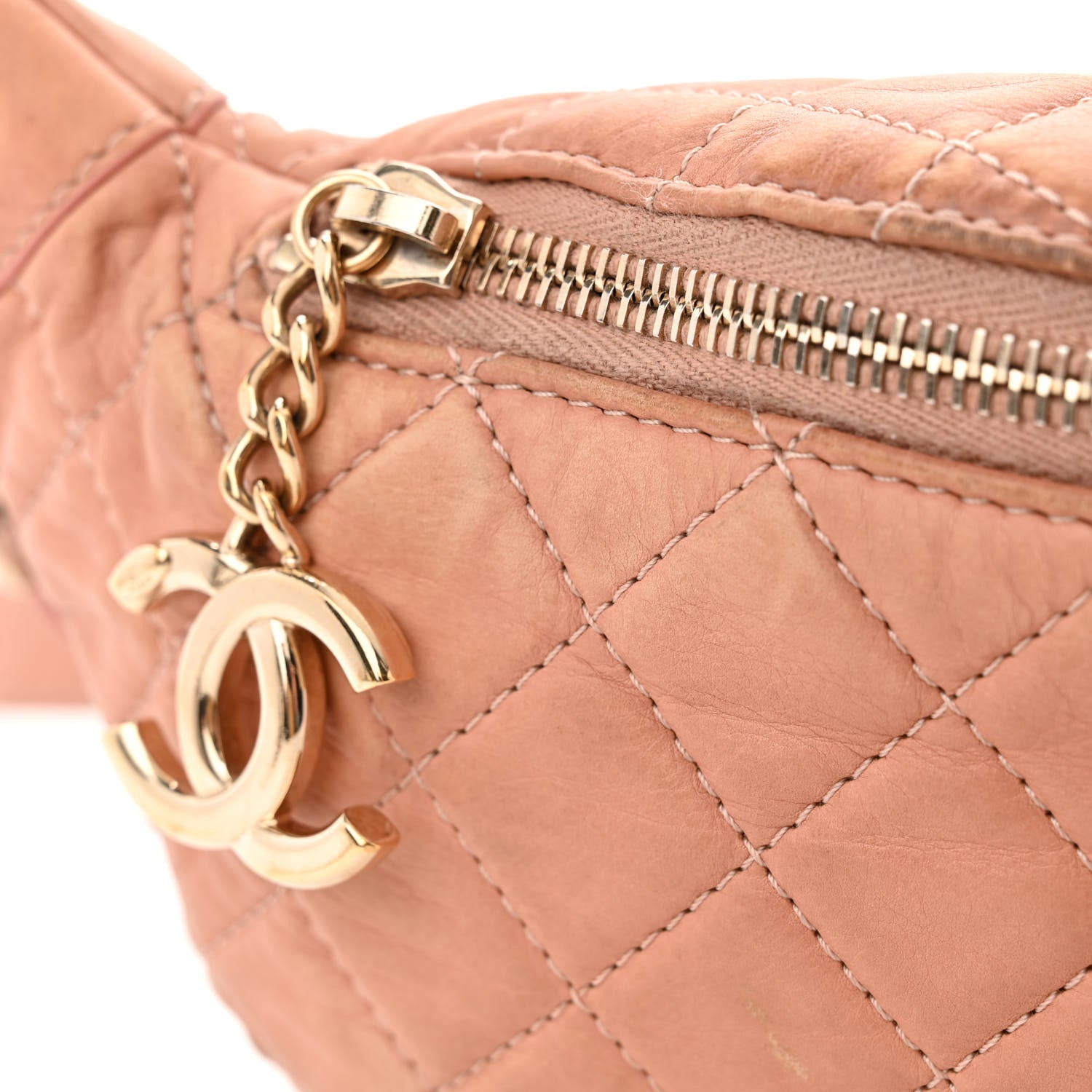 Chanel Calfskin Quilted Banane Waist Bag Fanny Pack Pink 14 of 17