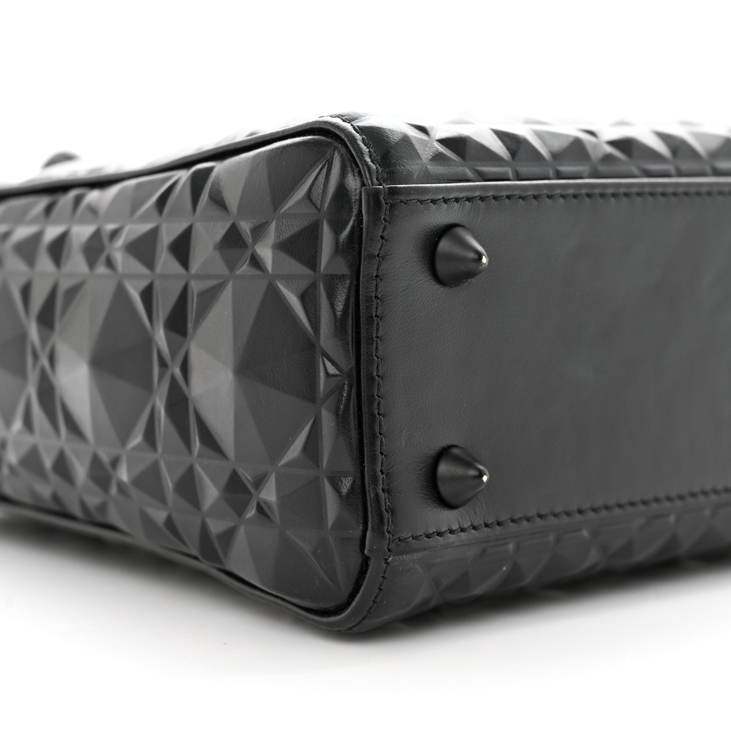 Christian Dior Calfskin Cannage Diamond Small My ABCDior Lady Dior Black 9 of 11