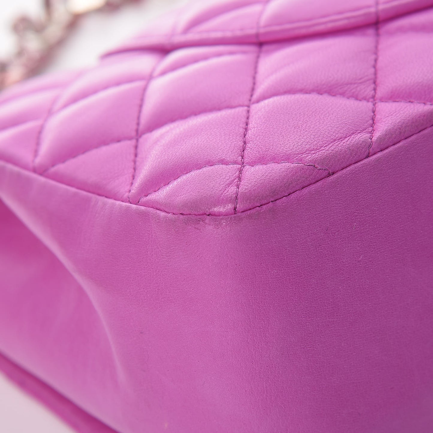 Lambskin Heart Valentine Medium Flap Fuchsia