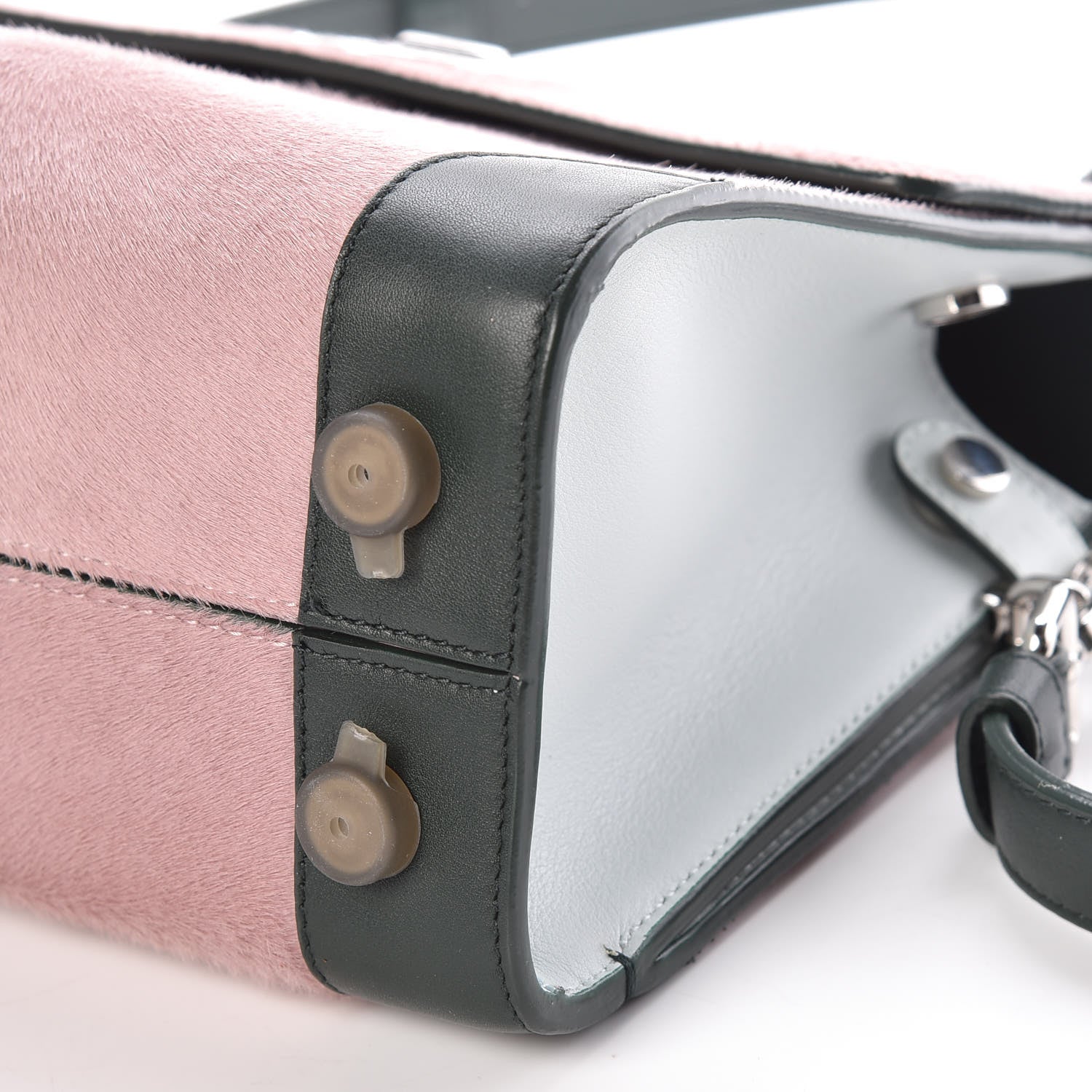 Christian Dior Calf Hair Calfskin Tri-Color Mini Diorever Flap Pink 8 of 8