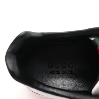 Gucci Calfskin Mens Re-Web Sneakers 10.5 Black White 17 of 20