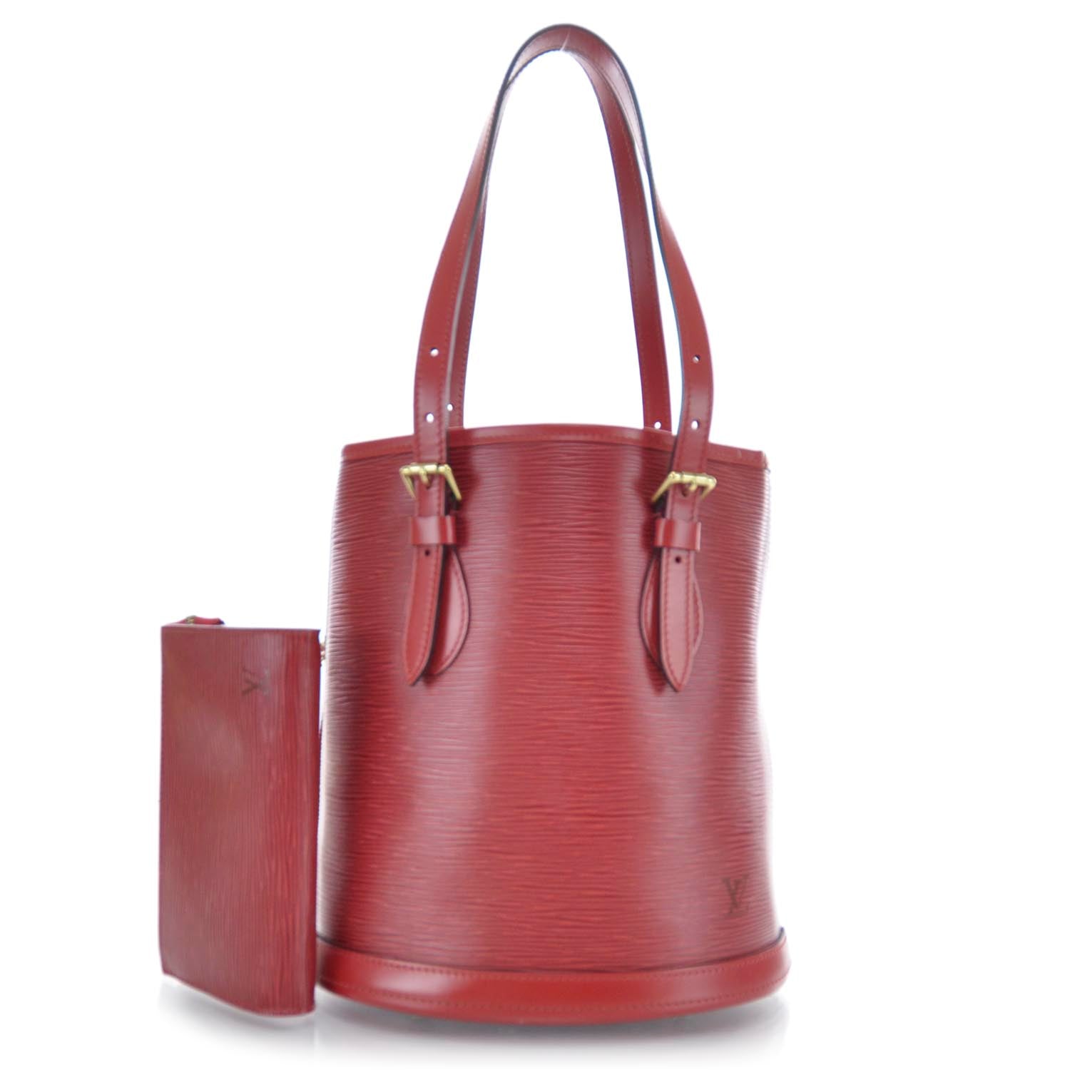 Louis Vuitton Epi Petite Bucket 23 Red SO 1 of 13