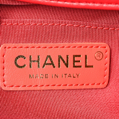 Chanel Lambskin Quilted Small Circular Handle Bag Brilliant Rouge 6 of 9