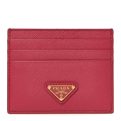 Prada Saffiano Triangle Card Holder Bruyere 1 of 7
