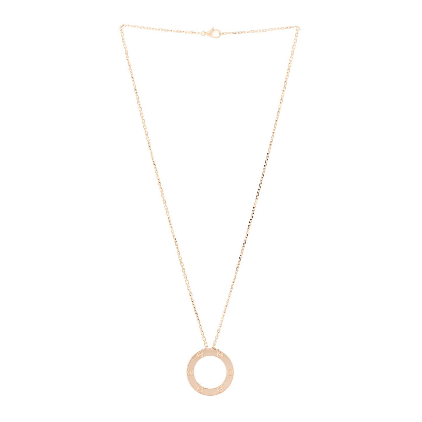 18K Pink Gold LOVE Pendant Necklace
