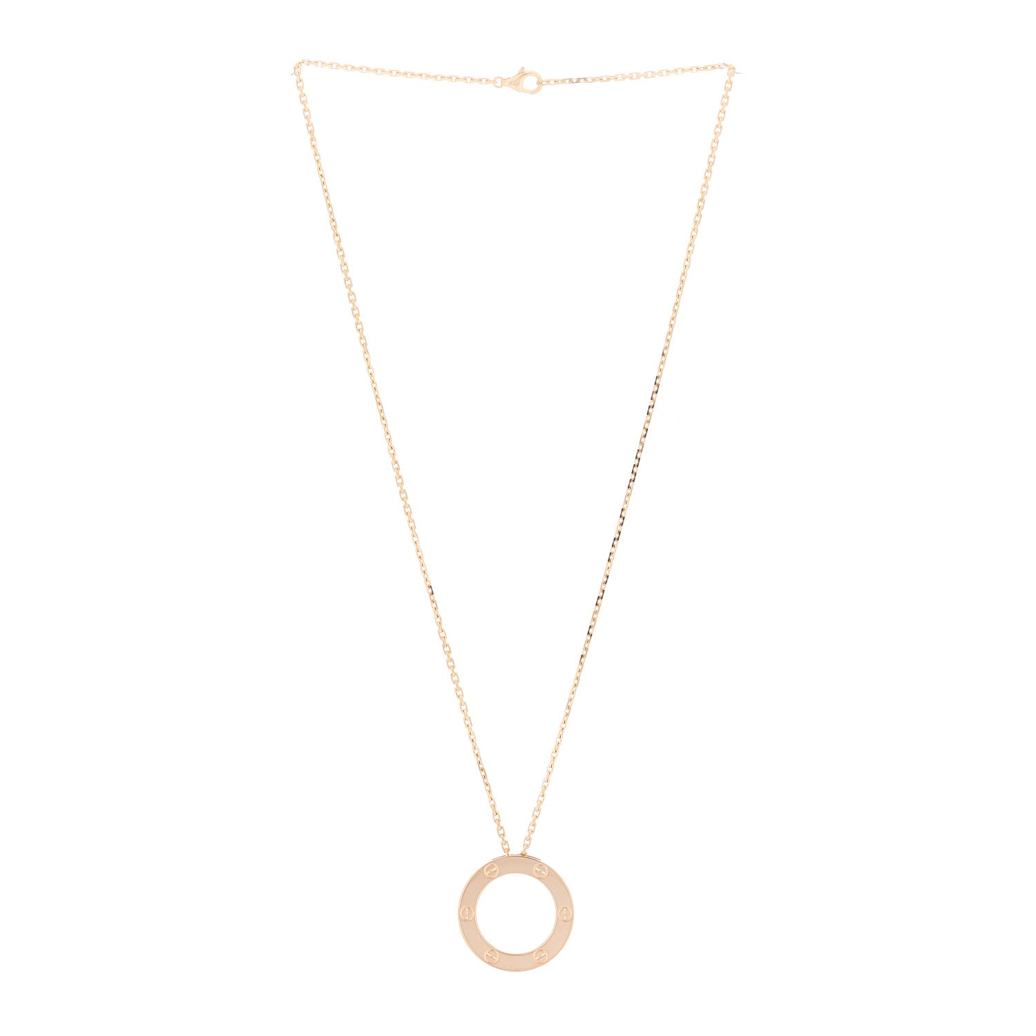 Cartier 18K Pink Gold LOVE Pendant Necklace 3 of 5