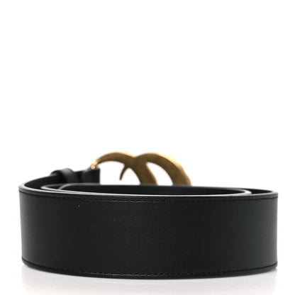 Gucci Moon Calfskin Pearl Double G 40mm Belt 70 28 Black Cream 3 of 5