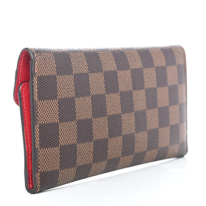 Louis Vuitton Damier Ebene Josephine Wallet Red 2 of 5