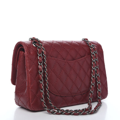Chanel Caviar Quilted Medium Double Flap Dark Red 2 of 13