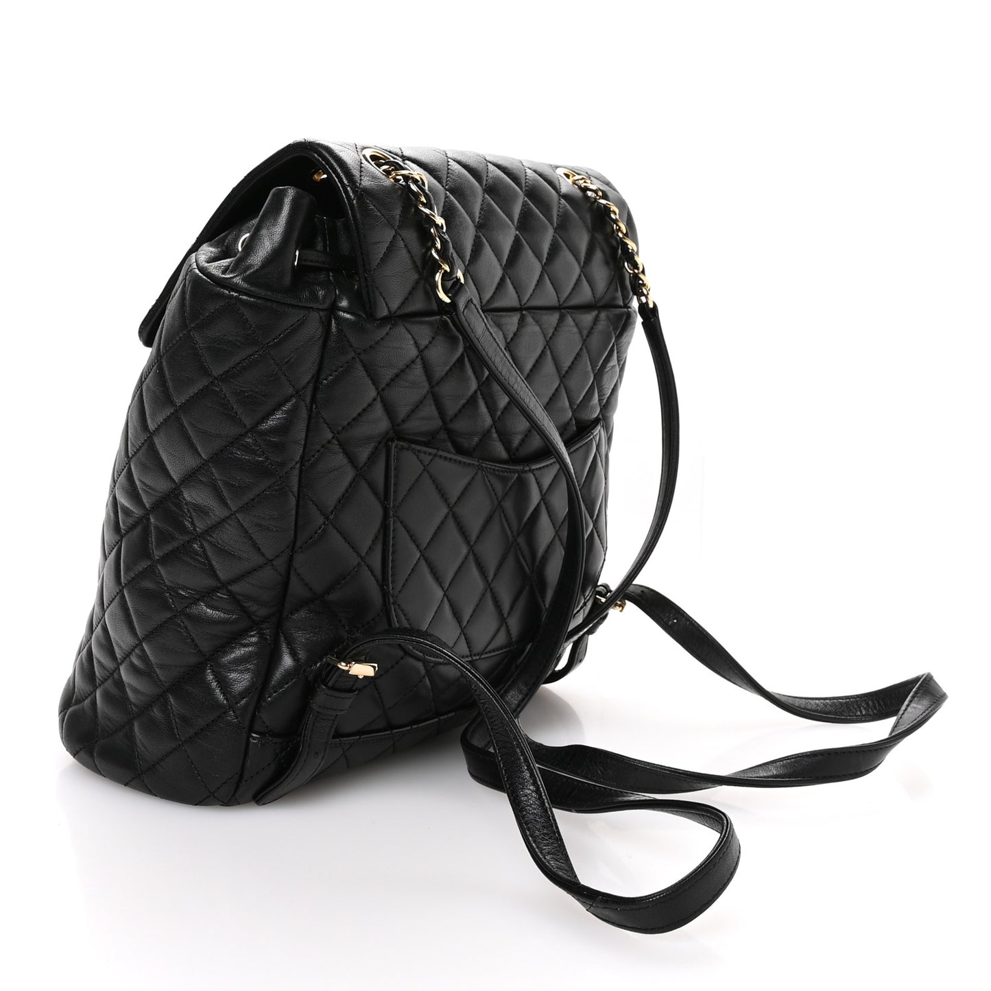 Lambskin Quilted Large Urban Spirit Backpack Black