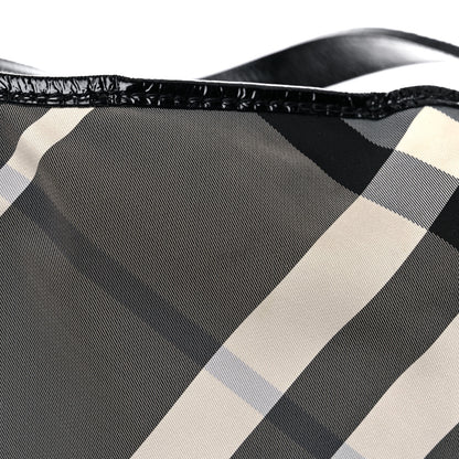 Burberry Nylon Beat Check Victoria Tote Black 15 of 16