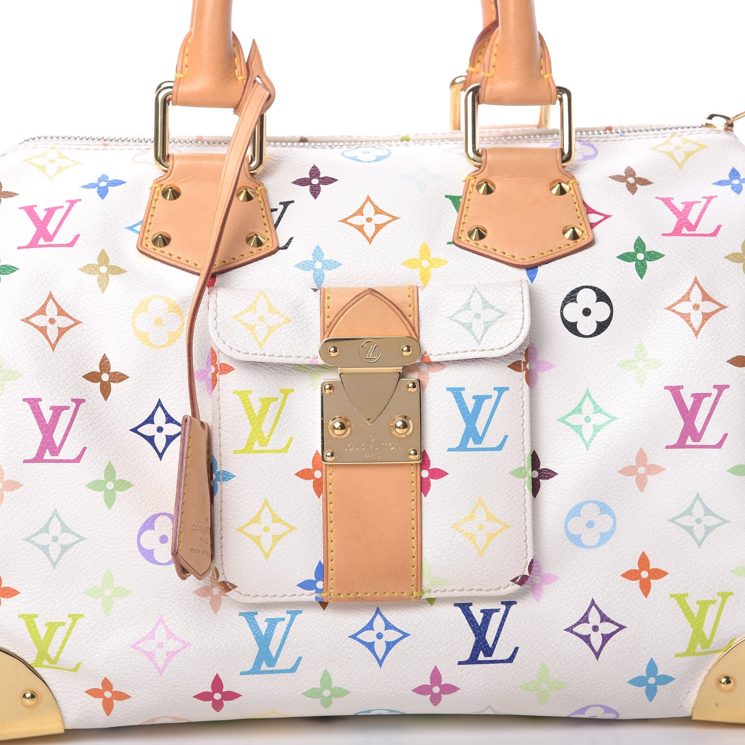 Louis Vuitton Monogram Multicolor Speedy 30 White 8 of 14