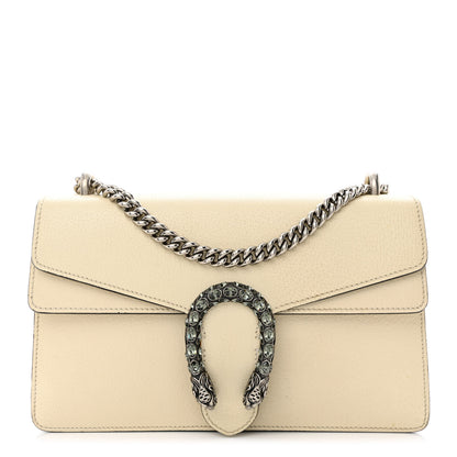Gucci Textured Calfskin Crystal Small Dionysus Shoulder Bag Mystic White 1 of 16