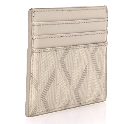 Christian Dior Calfskin CD Diamond Canvas Card Holder Natural 3 of 9