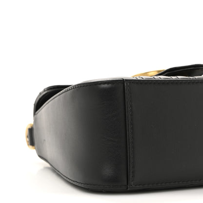 Gucci Calfskin Matelasse Mini GG Marmont Top Handle Shoulder Bag Black 9 of 12