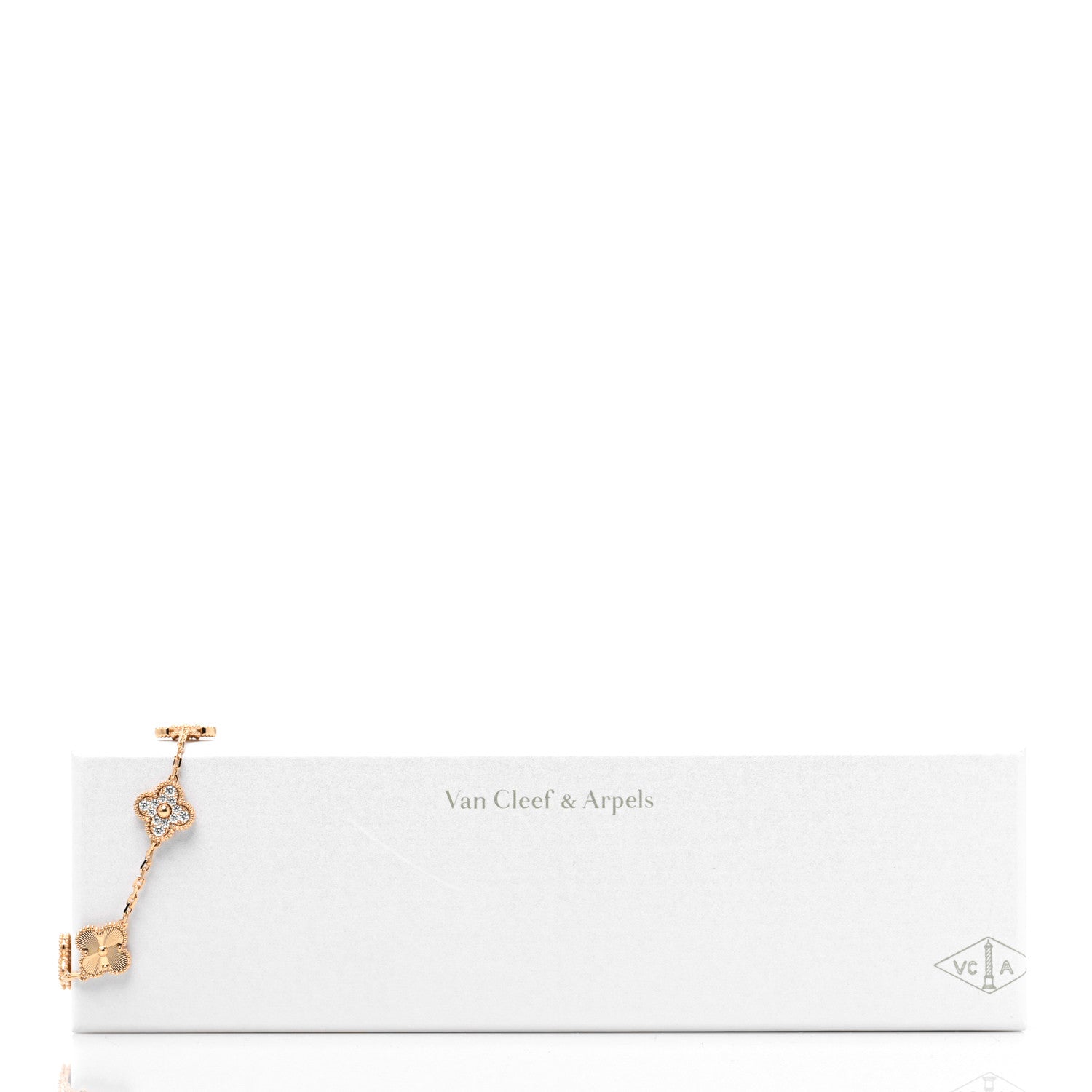 Van Cleef & Arpels 18K Yellow Gold Diamond 5 Motifs Guilloche Vintage Alhambra Bracelet 4 of 4