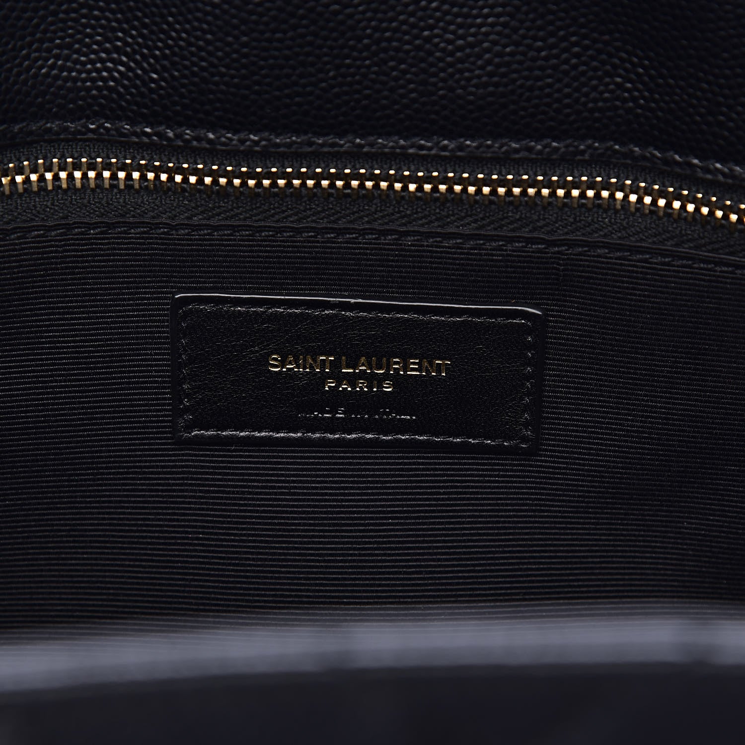 Saint Laurent Grain De Poudre Matelasse Chevron Monogram Shopping Bag Black 8 of 14