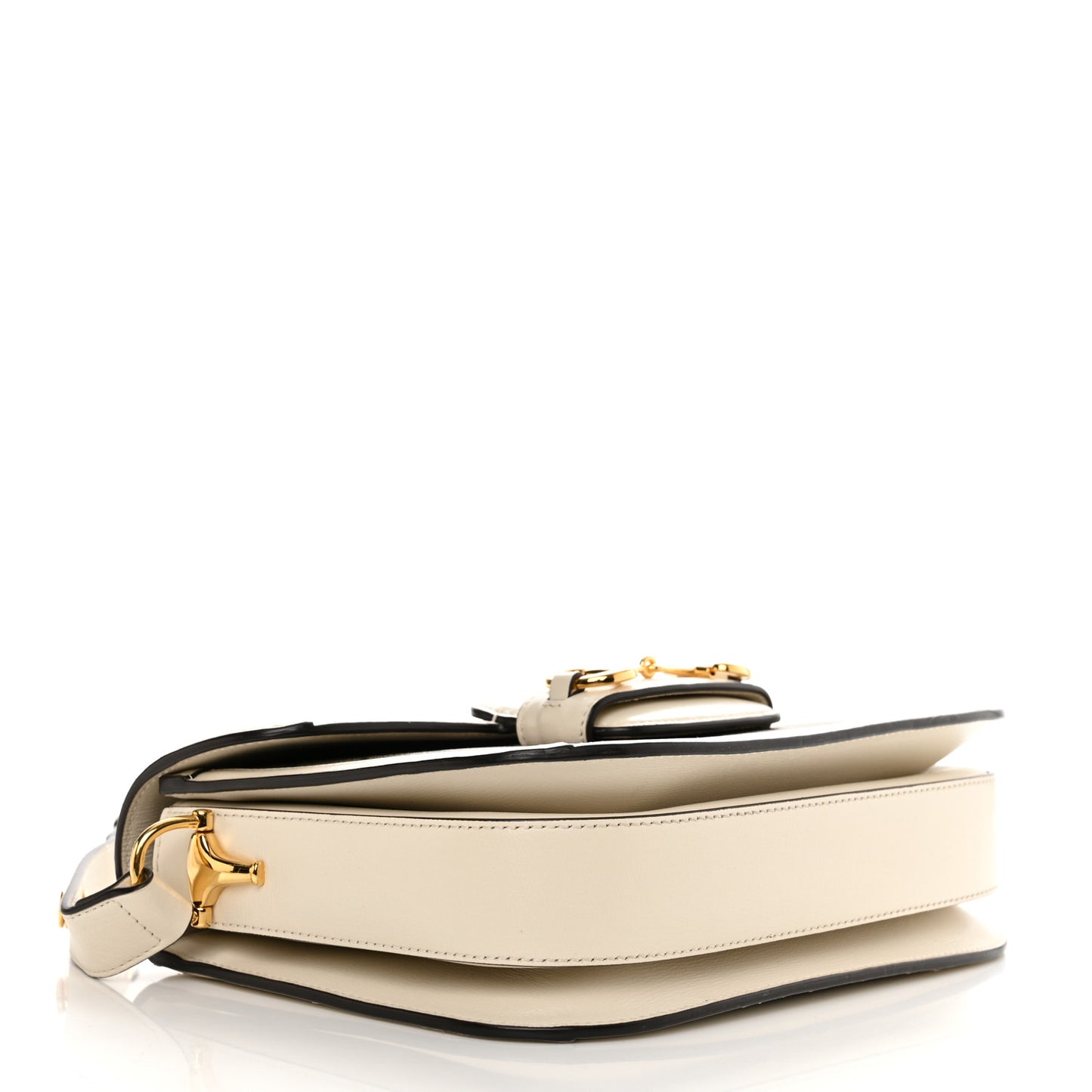 GG Supreme Monogram Horsebit 1955 Shoulder Bag Beige Mystic White