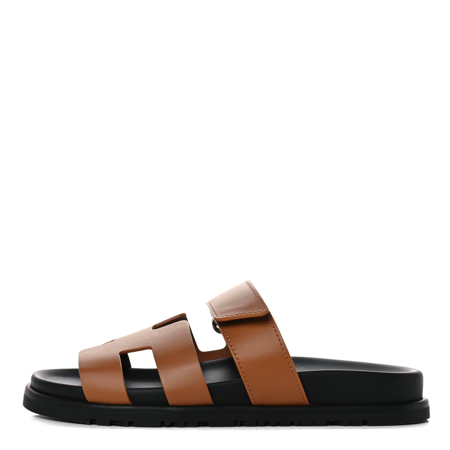 Hermes Calfskin Womens Chypre Sandals 36.5 Naturel 1 of 11