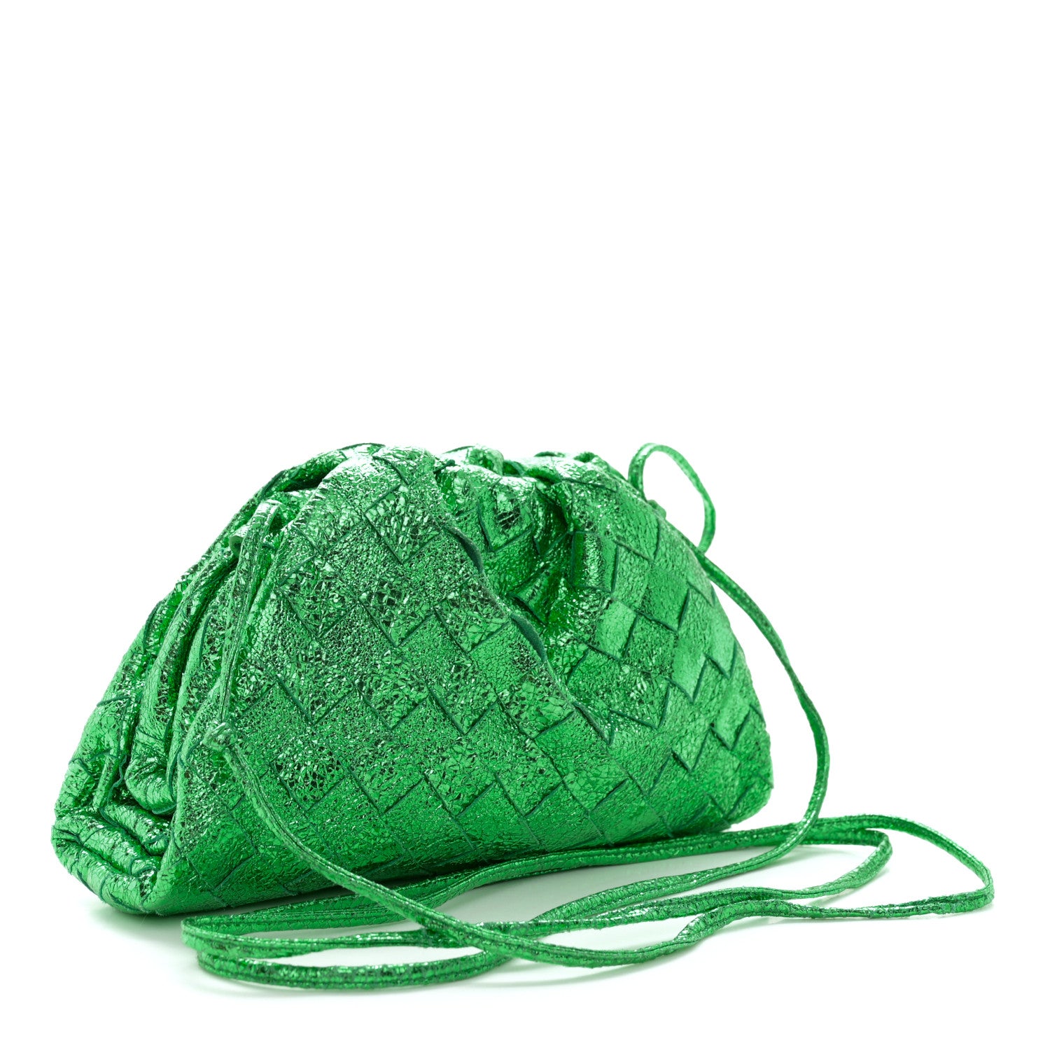 Bottega Veneta Metallic Nappa Intrecciato The Mini Pouch Parakeet 3 of 11