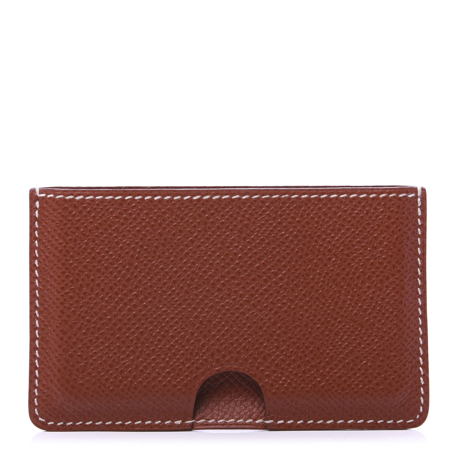 Hermes Epsom Porquerollers Card Case Brique 1 of 10